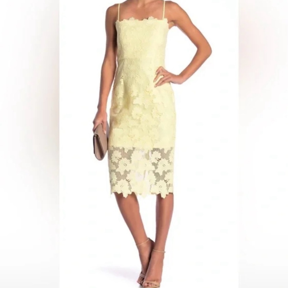 Nwot Bardot Sunshine Dress in Lemon - Picture 3 of 11
